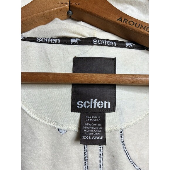 Y2K SCIFEN STATUE OF LIBERTY Embroidered Full ZIP HOODIE SWEATSHIRT Mens 2XL - Picture 7 of 14